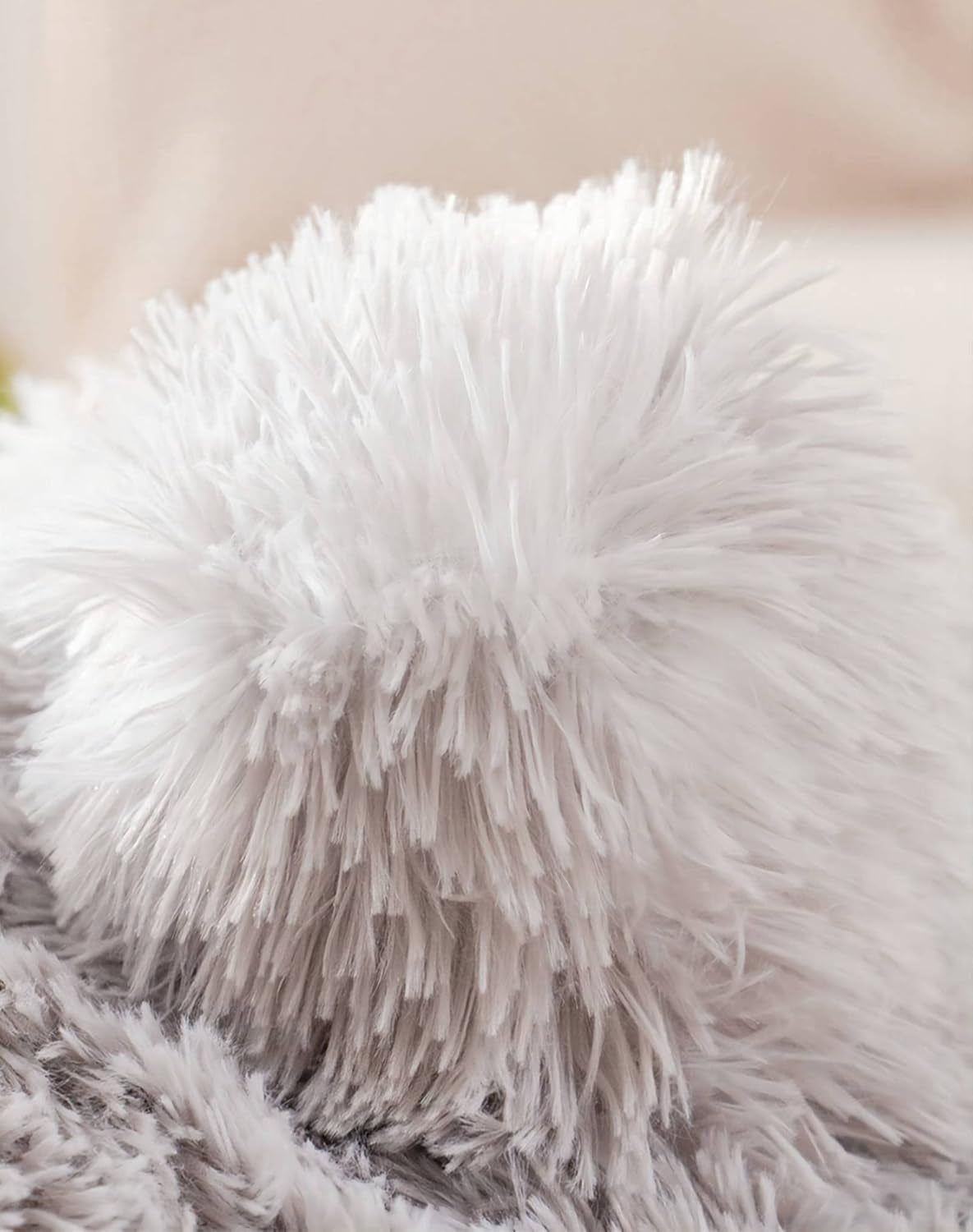 Dog House, Warm and Cozy Cat Cave Bed Indoor with Removable Cushion, 3 in 1 Washable Plush Dog Igloo, Foldable Non-Slip Kennel for Pets Puppy Kitten Rabbit