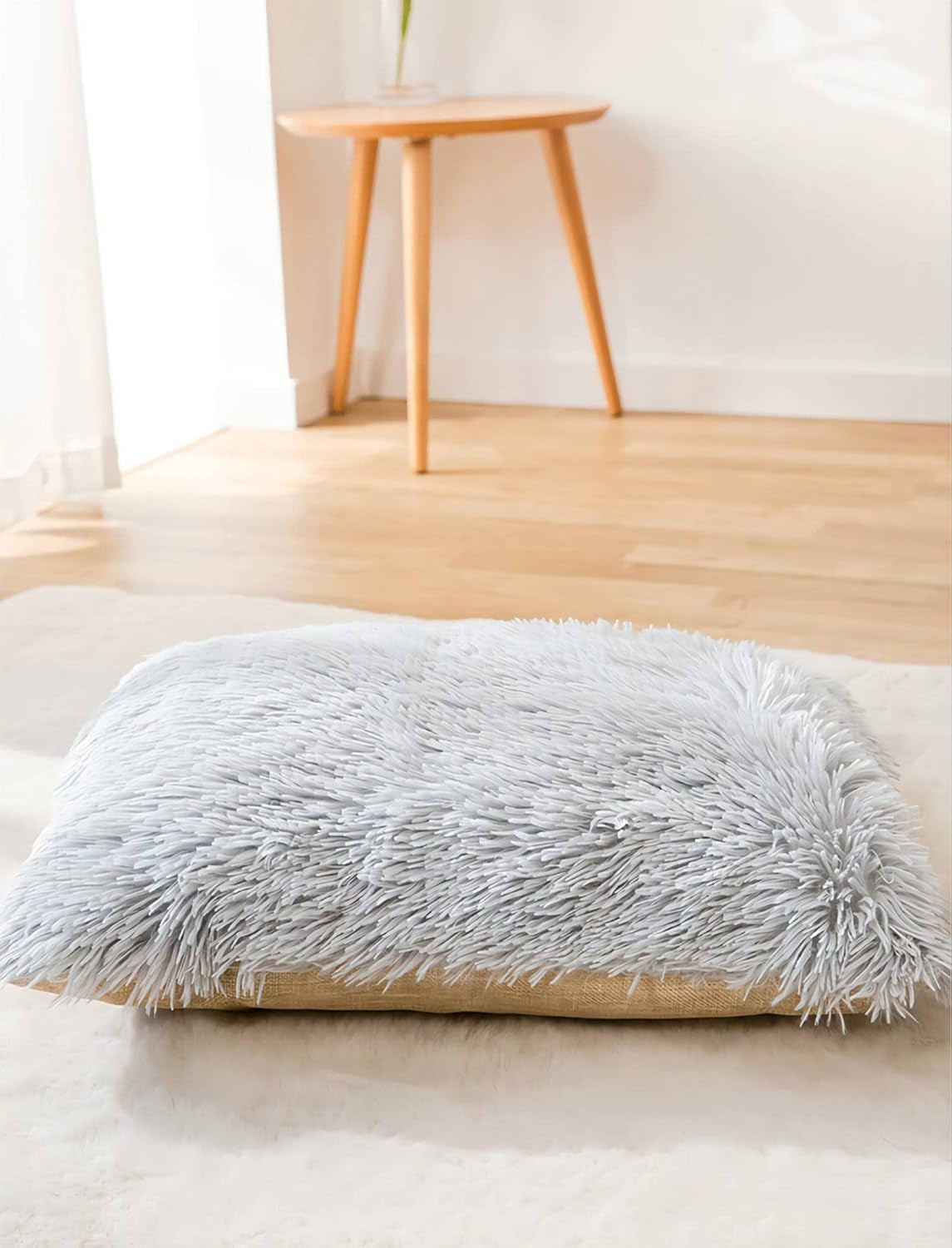 Dog House, Warm and Cozy Cat Cave Bed Indoor with Removable Cushion, 3 in 1 Washable Plush Dog Igloo, Foldable Non-Slip Kennel for Pets Puppy Kitten Rabbit