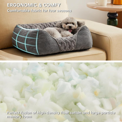 Extra Large Dog Bed Washable, XL Dogs Bed with Particle Memory Sponge&Cotton to Prevent Bone Diseases, XL Dog Bed with T-Shaped Pattern Fluff for 40KG Labrador/Golden Retriever, 90X65X23Cm