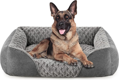 Extra Large Dog Bed Washable, XL Dogs Bed with Particle Memory Sponge&Cotton to Prevent Bone Diseases, XL Dog Bed with T-Shaped Pattern Fluff for 40KG Labrador/Golden Retriever, 90X65X23Cm